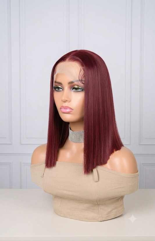 Riri Burgundy Lace Front Wig(human blend)