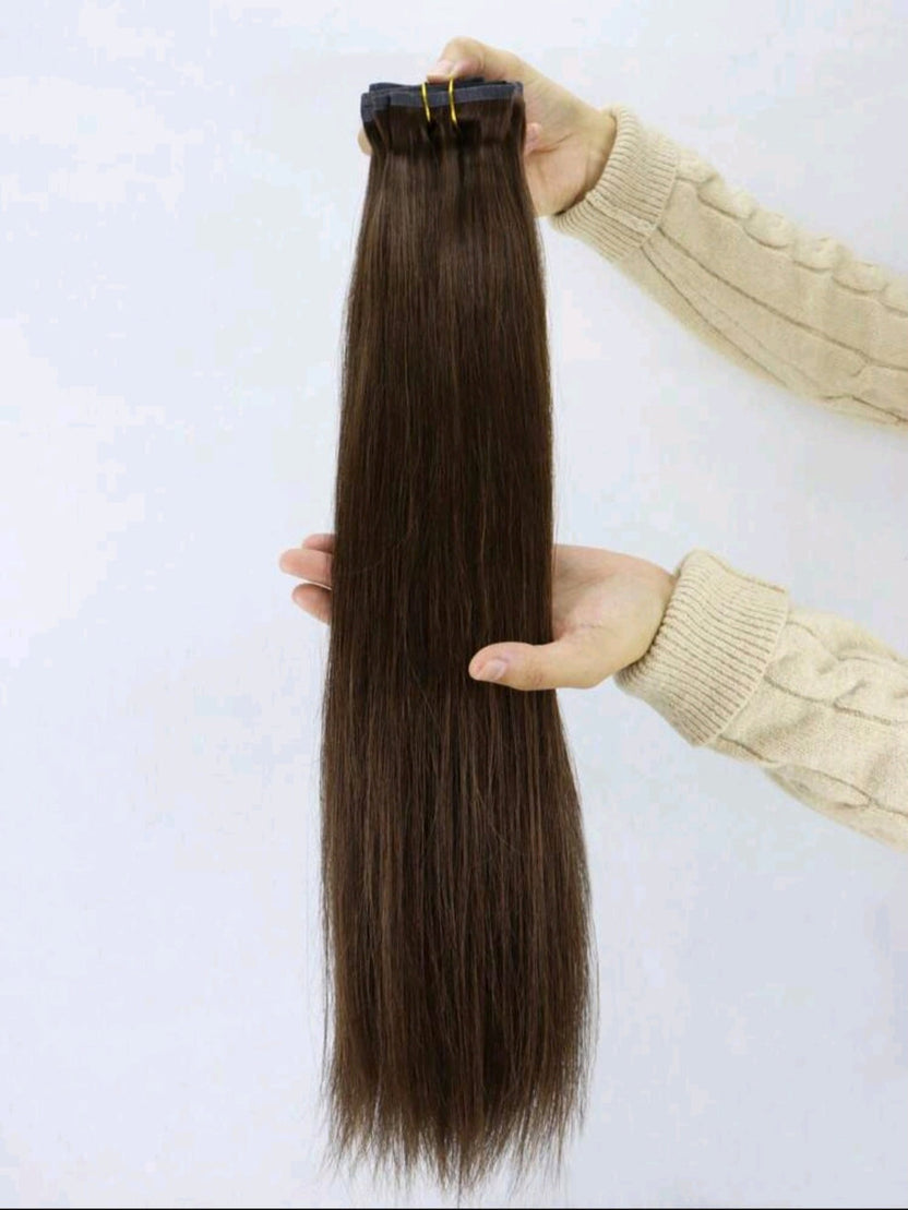 7pcs Dark Brown Clip in Hair Extensions